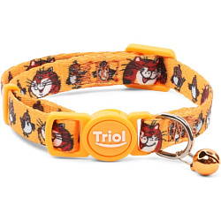 Ошейник нейлоновый с колокольчиком "Кот и воробьи" XS, оранжевый, 10*180-270мм СОЮЗМУЛЬТФИЛЬМ Triol