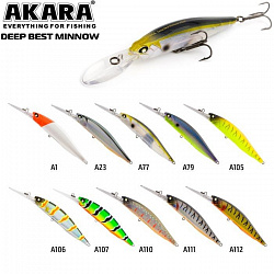 Воблер Akara Deep Best Minnow 100SP 16гр (4/7 oz 3,9 in) A112