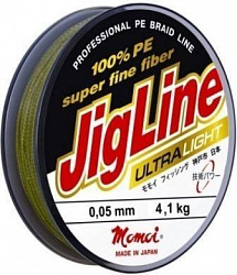Шнур JigLine Ultra Light 0,06мм 5,0кг 100м хаки