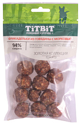 TiTBiT Золотая коллекция лакомство для собак Фрикадельки из говядины с морковью 70гр