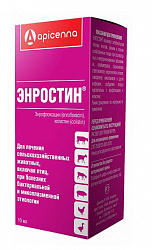 Энростин р-р 10мл (Д.В.-энрофлоксацин + колистина сульфат)