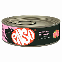 Enso Basic консервы для котят, полнорационный, профилактика МКБ, с телятиной и овощами, паштет 100гр