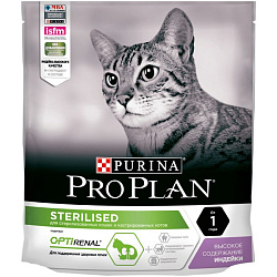 Pro Plan Cat Adult Sterilised корм сухой для кошек взрослых стерилизованных с индейкой 400гр