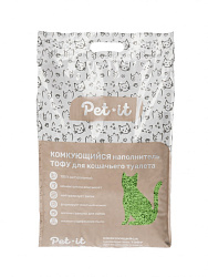 Pet-it Тофу комкующийся наполнительс ароматом зеленого чая 12л