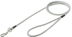 Поводок с карабином круглый 6мм*130см (серебро) 73-0920
