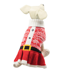 Свитер для собак "Новогоднее платье" L, красный, размер 35см, серия NEW YEAR