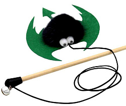 Дразнилка для кошек GoSi удочка "Дракон Вениамин" натуральная норка 