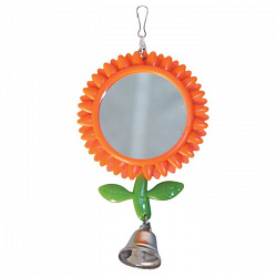 Зеркало для птиц цветок 8*10см блистер АВ90