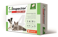 Inspector Quadro для кошек и собак 2-8кг (4 таблетки)