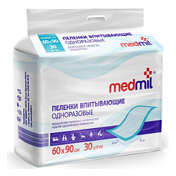 Пеленки впитывающие для животных Медмил Оптима 60*90 (30шт)  
