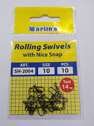 Вертлюг c застежкой Marlins SH2004-010 