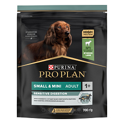 Pro Plan Adult Small & Mini Sensitive Digestion корм сухой для собак мелких пород с чувствительным пищеварением с ягненком и рисом 700гр