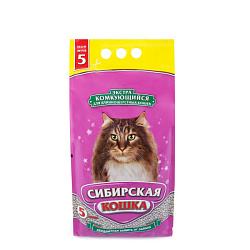 Сибирская Кошка Экстра Комкующийся наполнитель для длинношерстных кошек 5л