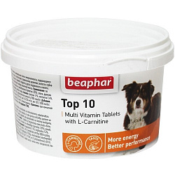Beaphar Top 10 витамины для собак с таурином и L-карнитином 180 таблеток