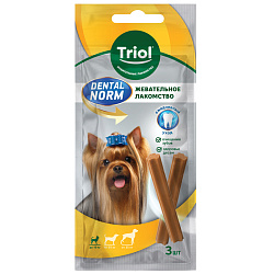 Лакомство для собак мелких пород "Палочки жевательные" 45г (уп.3шт.) DENTAL NORM Triol