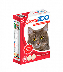 Доктор ZOO № 90 для кошек биотин/таурин (кожа и шерсть)