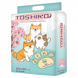 Пеленки впитывающие для животных Toshiko 60*90см 10шт с запахом сакуры
