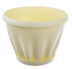 Горшок Знатный 11л Белый с поддоном М305Б