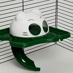 Набор для грызунов Киса домик с горкой, зеленый 7520608