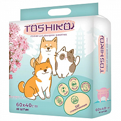 Пеленки впитывающие для животных Toshiko 60*40см 10шт с запахом сакуры