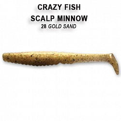 Виброхвост Crazy Fish Scalp Minnow 80mm 7-80-28