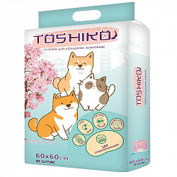 Пеленки впитывающие для животных Toshiko 60*60см 10шт с запахом сакуры