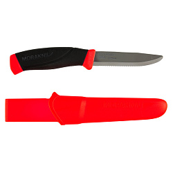 Нож Morakniv Companion F Rescue серрейторн, нержавеющая сталь, прорез-ная рукоять