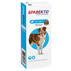 Бравекто для собак 20-40кг жевательная таблетка 1000мг (1 таблетка)