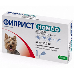Капли на холку Фиприст Комбо д/собак 2-10кг