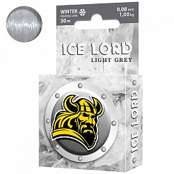 Леска AQUA Ice Lord Light Grey 30м 0,08mm