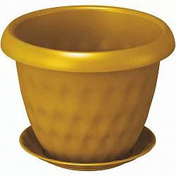 Горшок Розетта с поддоном 1,7л (С126) Золото