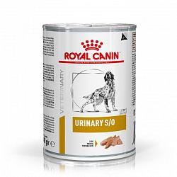Royal Canin Veterinary Urinary S/O консервы для собак способствующий растворению струвитных камней паштет 410гр