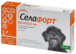 Селафорт для собак капли на холку 12% 5,1-10кг (1 пипетка)