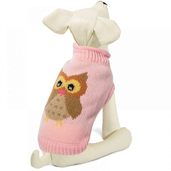 Свитер для собак Сова" ХL, розовый, размер 40см, Triol