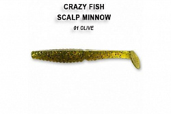 Виброхвост Crazy Fish Scalp Minnow 80mm 7-80-1