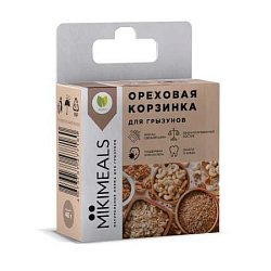 Лакомство для грызунов Mikimeals, Корзинка ореховая 40 г
