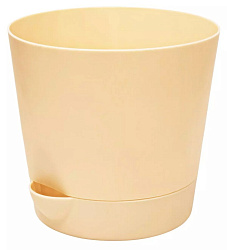 Горшок с поддоном 3,6 л бежевый