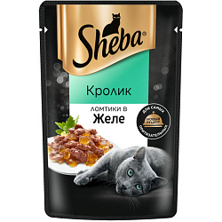 Sheba влажный корм для кошек ломтики с кроликом в желе 75гр