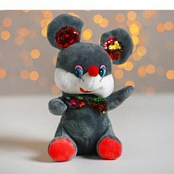 Игрушка мягкая Мышонок в бабочке 16см 4438063
