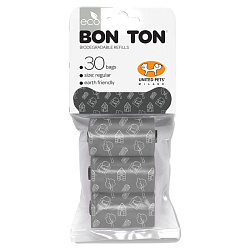 Пакеты United Pets "Refill" для набора "BON TON" 3 рулона по 10пакетов черные