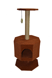 Когтеточка ZooМoDa Дом восьмиугольный с подставкой  №011