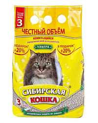 Сибирская Кошка Ультра Комкующийся наполнитель 3л