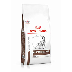 Royal Canin Veterinary Gastrointestinal Low Fat диетический сухой корм для собак при нарушениях пищеварения и экзокринной недостаточности поджелудочной железы 1,5кг