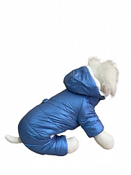 Комбинезон-шлейка для собак Pet мех голубой перламутр размер L PetFashion