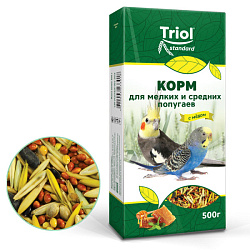 Тriol Standard корм для мелких и средних попугаев с мёдом 500гр