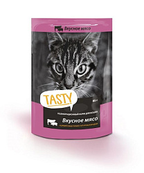 Tasty консервы для кошек мясное ассорти в желе 85гр