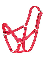 REITER Недоуздок капроновый двойной без повода Красный 25мм