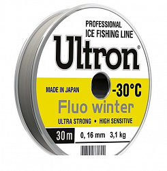 Леска Ultron Fluo Witer 0.16мм 3,1кг 30м флуоресцентная