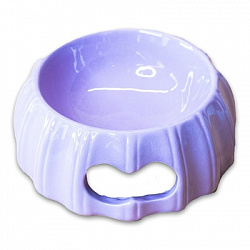 Миска керамикАрт 300мл лиловая с волнами (30004)