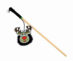 Дразнилка для кошек GoSi удочка "Олень-Гриша" натуральная норка еврослот sh-07397 